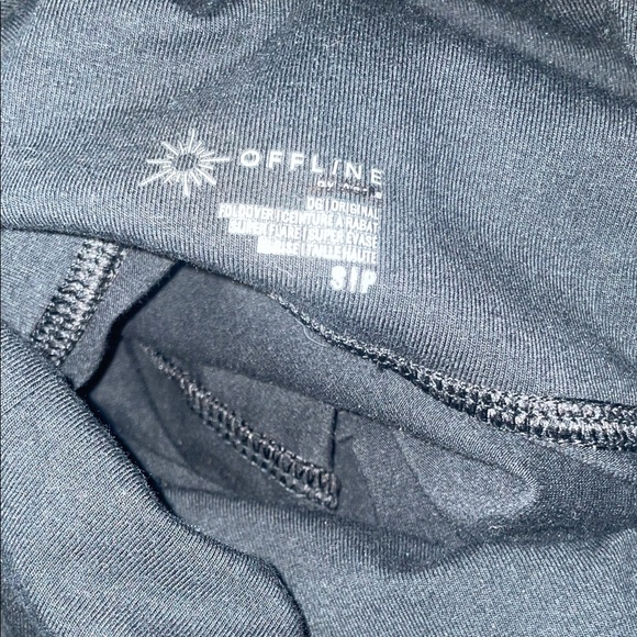 OFFLINE Black fold over wide bell bottom leggings size small - Picture 2 of 3